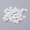 Flat Round Handmade Polymer Clay Beads CLAY-R067-8.0mm-17-4