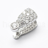 Anti-Tarnish Rhodium Plated 925 Sterling Silver Micro Pave Cubic Zirconia Pendant Bails STER-E053-10P-1