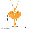 Stainless Steel Bleeding Heart Pendant Necklaces for Women MY3477-2-3