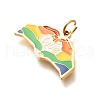 Pride 304 Stainless Steel Enamel Pendants STAS-B079-01G-10-2