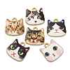 Alloy Enamel Pendants ENAM-V002-04G-1