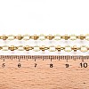 304 Stainless Steel Textured Oval Link Chains CHS-N005-06C-G-3