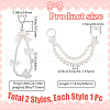 Beebeecraft 2Pcs 2 Styles ABS Plastic Pearl Pendant Decorations AJEW-BBC0002-34-2