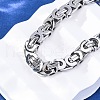 304 Stainless Steel Byzantine Chain Bracelets for Women Men BJEW-R018-22P-01-5