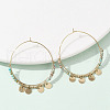 304 Stainless Steel Natural Natural Turquoise Chandelier Earrings EJEW-Z089-36G-01-1