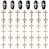 GOMAKERER 48Pcs 6 Styles Alloy Rhinestone Cross Cabochons DIY-GO0002-01-1