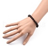 Unisex Natural Wood Beaded Stretch Bracelets BJEW-JB05463-02-4