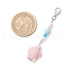 Ocean Theme Porcelain Charm & Glass Beads Pendant Decorations HJEW-JM03154-01-3
