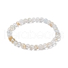 6mm Natural Topaz Round Beaded Stretch Bracelets BJEW-JB10853-02-1