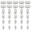 DICOSMETIC 60 Sets 6 Styles 304 Stainless Steel Box Clasps STAS-DC0009-62-1