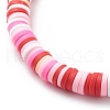 4Pcs 4 Color Handmade Polymer Clay Disc Surfer Bracelets Set BJEW-JB08799-4