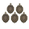 Filigree Wrap Oval Alloy Pendant Cabochon Settings PALLOY-N0088-13AB-NF-1