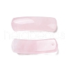 Natural Rose Quartz Connector Charms G-D460-02L-4