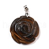 Natural Tiger Eye Pendants G-I319-02P-04-2