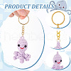 6Pcs Handmade Crochet Wool Octopus Keychains KEYC-NB00004-5