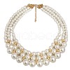 Alloy and Imitation Pearl Plastic Jewelry Sets FS-WGCF004-05-2