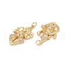 Rack Plating Brass Micro Pave Cubic Zirconia Pendants KK-I689-16G-3