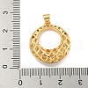 Brass Pave Clear Cubic Zirconia Pendants KK-U009-13G-02-3