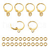 Brass Huggie Hoop Earring Findings & Open Jump Rings KK-TA0007-83G-6