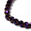 Faceted(32 Facets) Electroplate Glass Bead Strands X-EGLA-R042-4mm-02-3