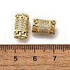 Brass Micro Pave Clear Cubic Zirconia European Beads ZIRC-I070-071G-3