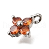 Brass Micro Pave Cubic Zirconia Pendants KK-D356-07C-P-2