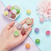   20Pcs 10 Colors AB Color Plated Acrylic Rhinestone Beads OACR-PH0004-01-11
