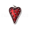 Brass Enamel Pendants KK-Q098-22G-B-1