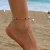 Glass Seed Beaded Anklets PV6582-2-1