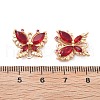 Brass Glass Connector Charms X-KK-B125-08G-04-3