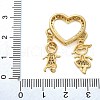 Brass Micro Pave Cubic Zirconia Pendants KK-M319-08G-3