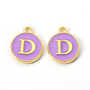 Golden Plated Alloy Enamel Charms X-ENAM-S118-10D-1