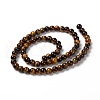 Round Tiger Eye Beads Strands Z0RQT011-3