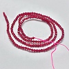 Glass Imitation Red Corundum Beads Strands X-G-K207-01B-01-2