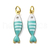 304 Stainless Steel Enamel Pendants X-STAS-E550-40G-02-1