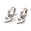 Non-Tarnish 3 Pairs 3 Styles 304 Stainless Steel Hoop Dangle Earrings for Women EJEW-K279-09C-P-3