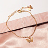 Brass Cable Chain Charm Bracelets for Women WG5EDD2-01-1