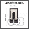 ANATTASOUL 2Pcs 2 Colors Men Cowhide Leather Belt Loop Keychain KEYC-AN0001-01-2