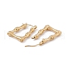 304 Stainless Steel Bamboo Trapezoid Hoop Earrings for Women EJEW-B018-06G-2