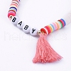 Handmade Polymer Clay Heishi Beads Stretch Bracelets BJEW-JB05086-01-2