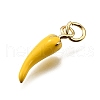 Brass Enamel Pendants KK-Z100-10G-02-2