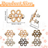GOMAKERER 24Pcs 6 Colors Flower Shape Plastic Bead with Zinc Alloy Adjustable Jean Button Pins FIND-GO0002-80-2