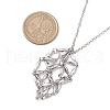 Crystal Stone Cage Pendant Necklaces NJEW-JN04756-04-3