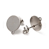 Non-Tarnish 201 Stainless Steel Stud Earring Findings STAS-D244-28P-B-2