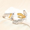 304 Stainless Steel Two-tone Stud Earrings for Women EJEW-R023-01GP-04-2
