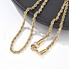 304 Stainless Steel Rope Chain Necklaces NJEW-F226-03G-05-4