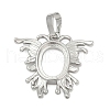 Brass Pendant Cabochon Settings KK-S521-17D-P-1