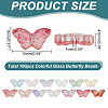 HOBBIESAY 100Pcs Transparent Spray Painted Glass Beads GLAA-HY0001-41-2