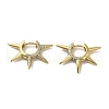 Rack Plating Brass Micro Pave Cubic Zirconia Hoop Earrings EJEW-R162-50G-1