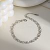 Simple and Stylish Stainless Steel Twisted Chain Anklets for Women WP4497-2-1